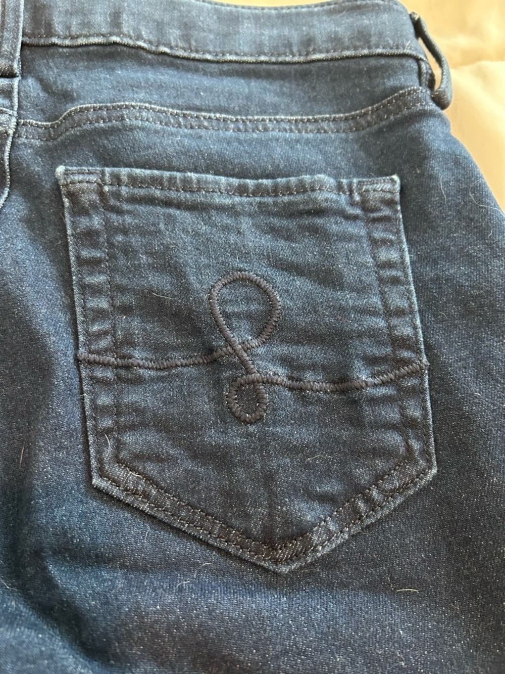 Lilly Pulitzer Ocean High-Rise Dark Blue Flare Jeans - Picture 6 of 8